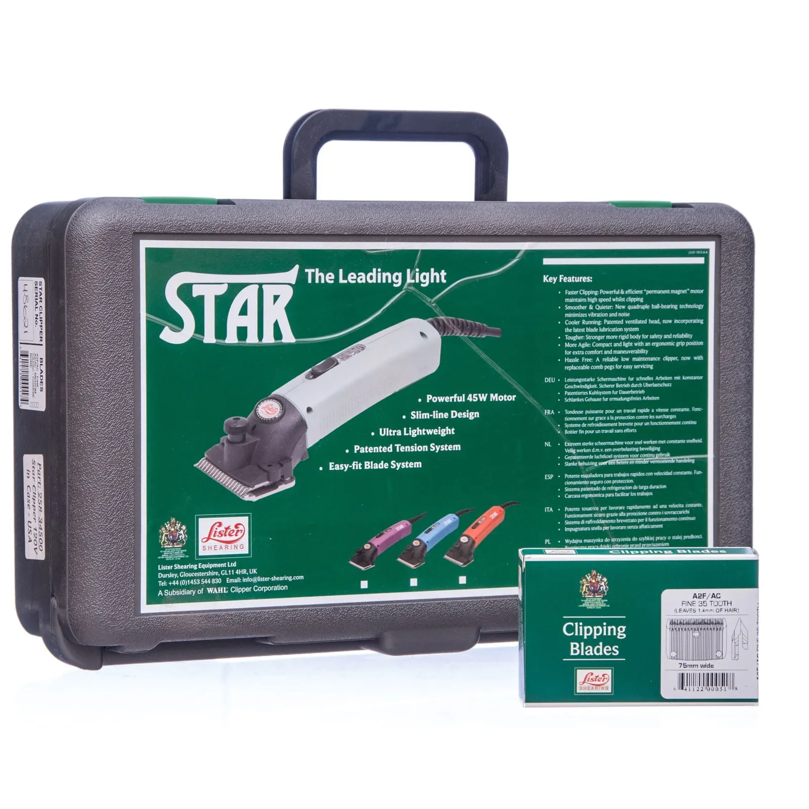 Lister Star Clipper Kit with Fine Blade Set