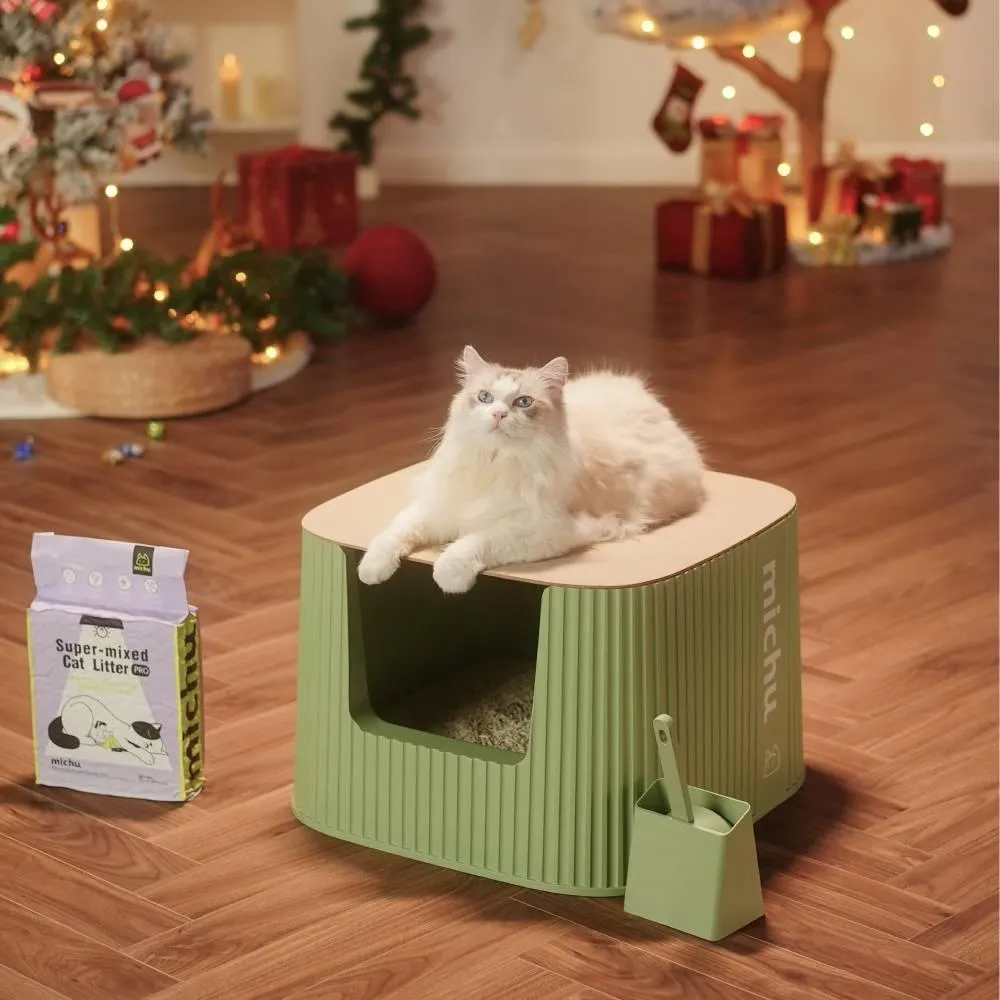Michu XXL Sage Deluxe Cat Litter Box - Spacious Design Pre Order