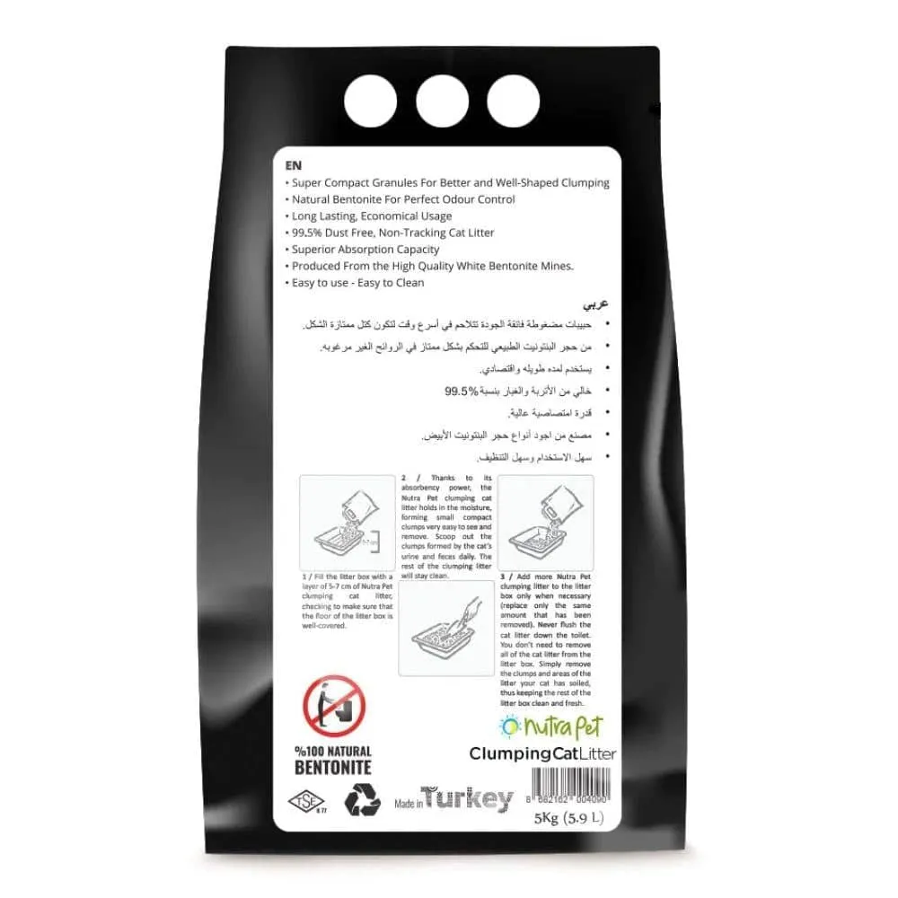 NutraPet Baby Powder White Bentonite Clumping Cat Litter