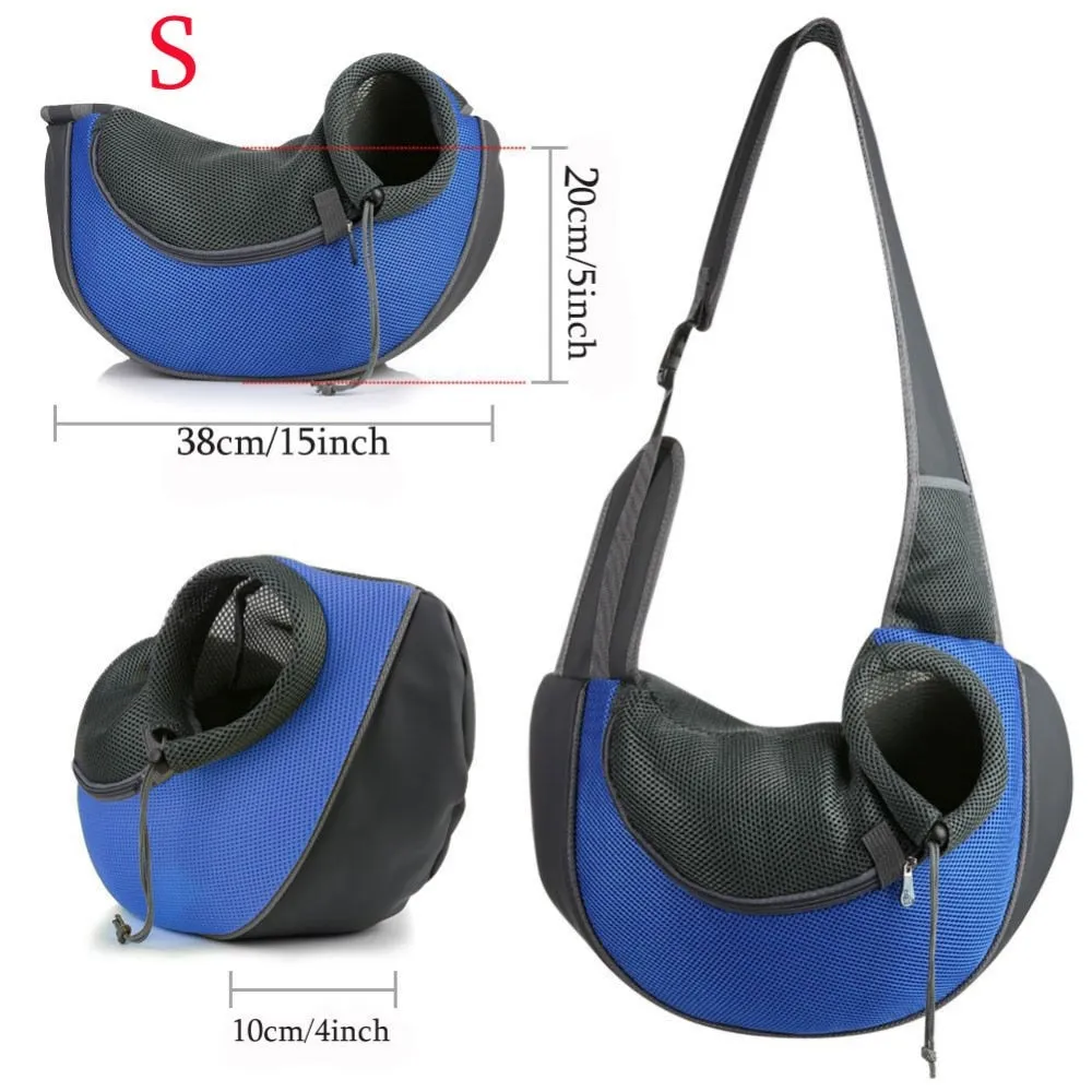 Outdoor Travel Pet Puppy Carrier Handbag Pouch Mesh Oxford Single