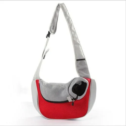 Outdoor Travel Pet Puppy Carrier Handbag Pouch Mesh Oxford Single
