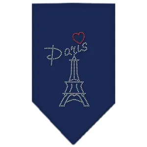 Paris Rhinestone Bandana Navy Blue large