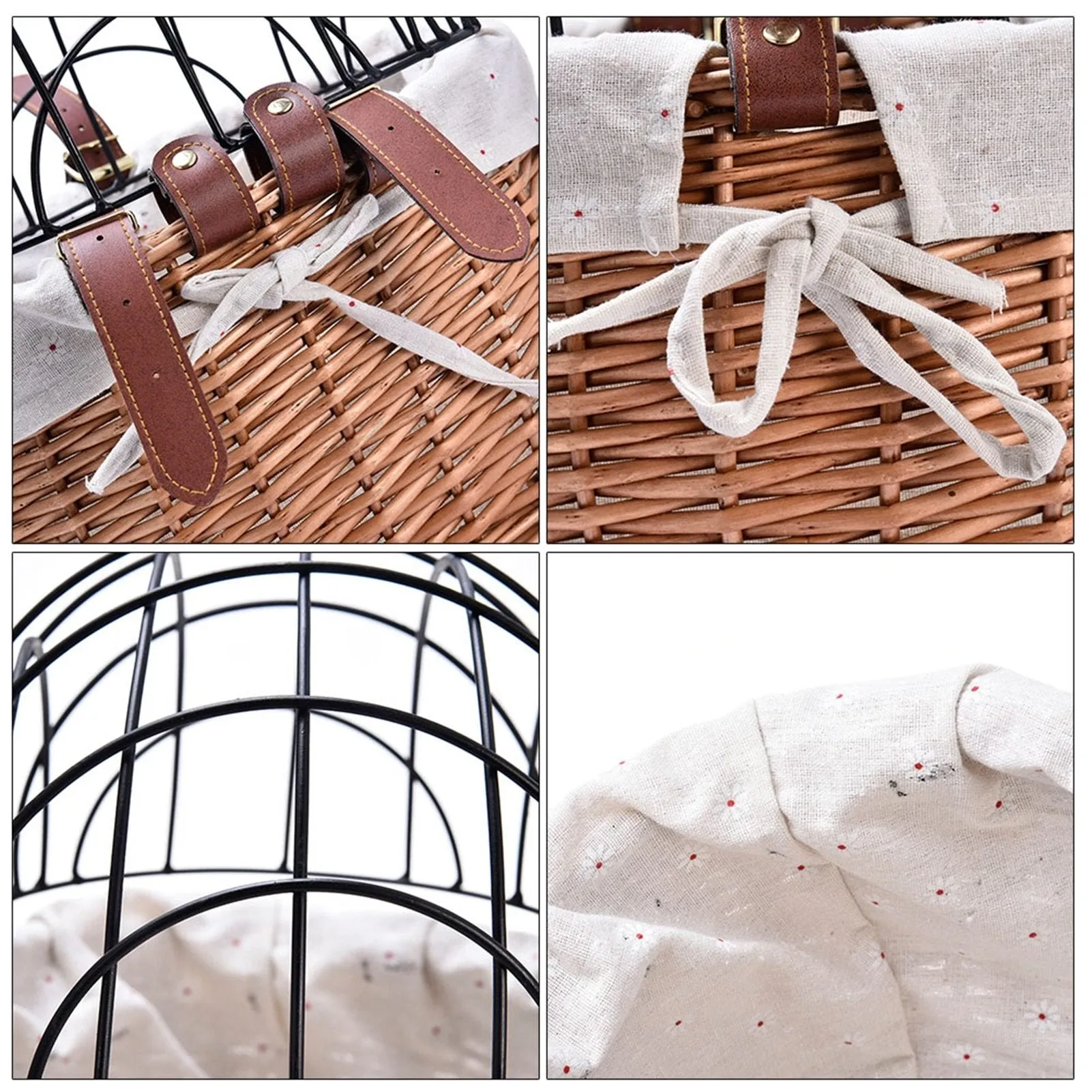 Pet Bike Front Basket Carrier Handwoven