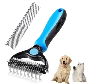 Pet Grooming Brush, Dog Brush Deshedd, Dog Comb for Groom,Undercoat Rake for Dogs Grooming Supplies