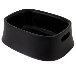 Petmate skirted litter pan dark grey