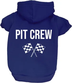Pit Crew Dog Hoodie Fleece Lined Pullover Sweatshirt with Leash Hole (Royal Blue, 2X-Large 49)