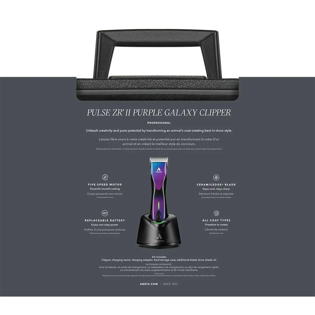 Pulse ZR II - Purple Galaxy Limited Edition Clipper by Andis