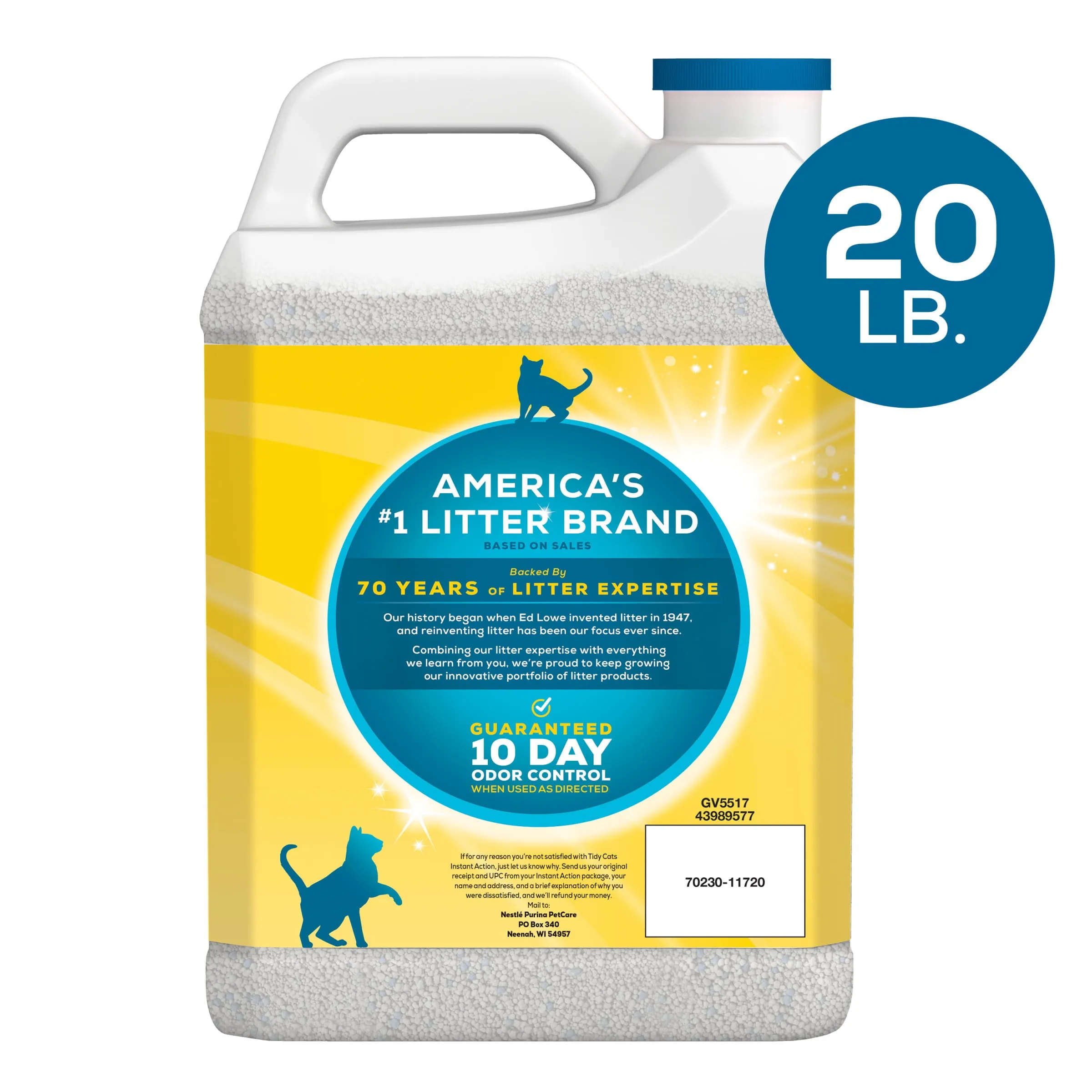 Purina Tidy Cats Clumping Cat Litter, Instant Action Multi Cat Litter, 20 lb. Jug