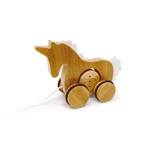 Push & Pull Jingle Wooden Unicorn