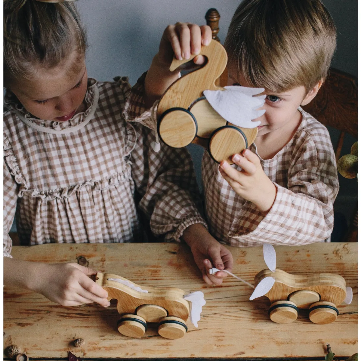Push & Pull Jingle Wooden Unicorn