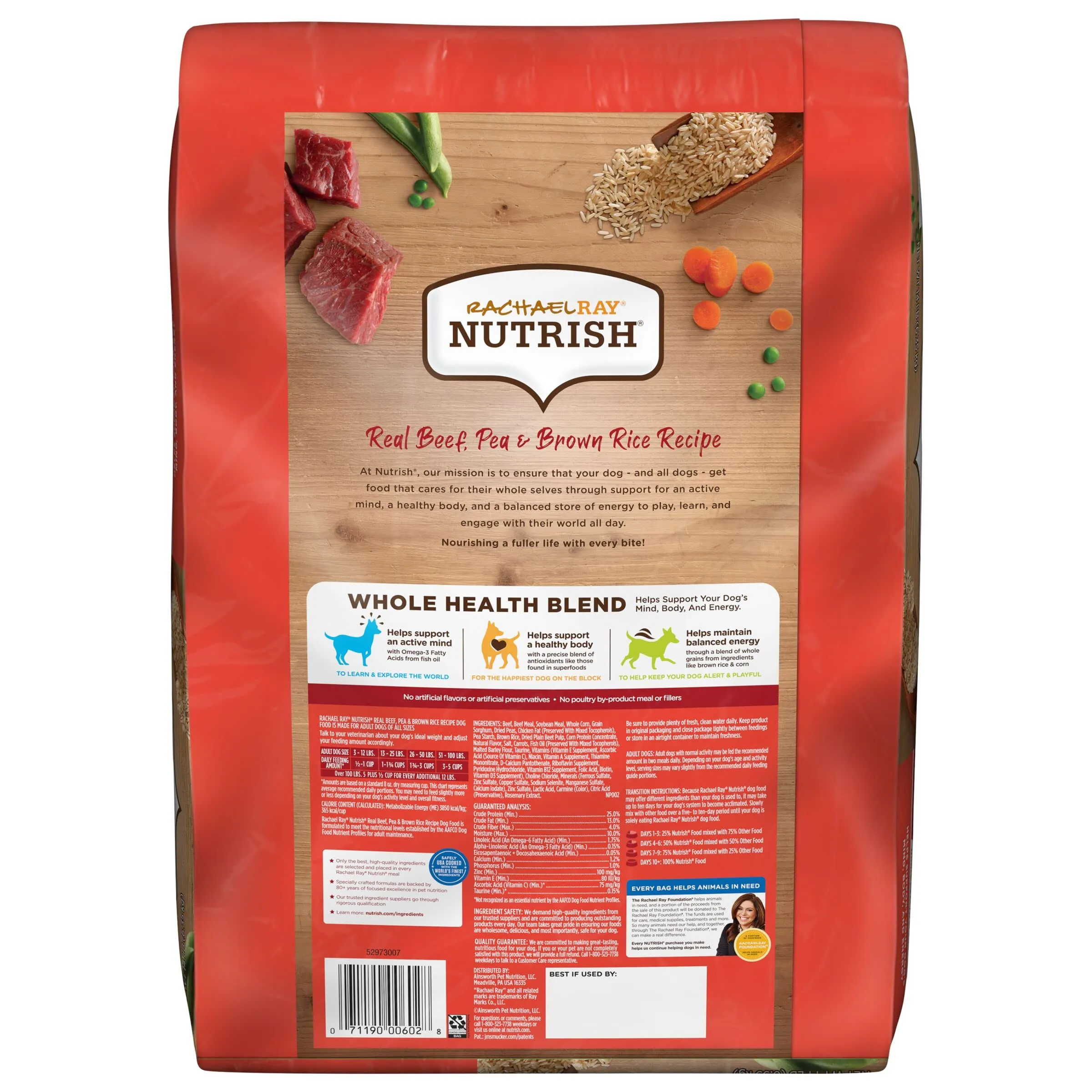 Rachael Ray Nutrish Beef and Brown Rice with Peas Premium Dry Dog Food - 14 Lbs