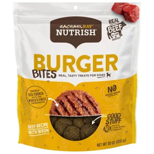 Rachael Ray Nutrish Burger Bites Beef and Bison Soft and Chewy Dog Treats - 5 Oz