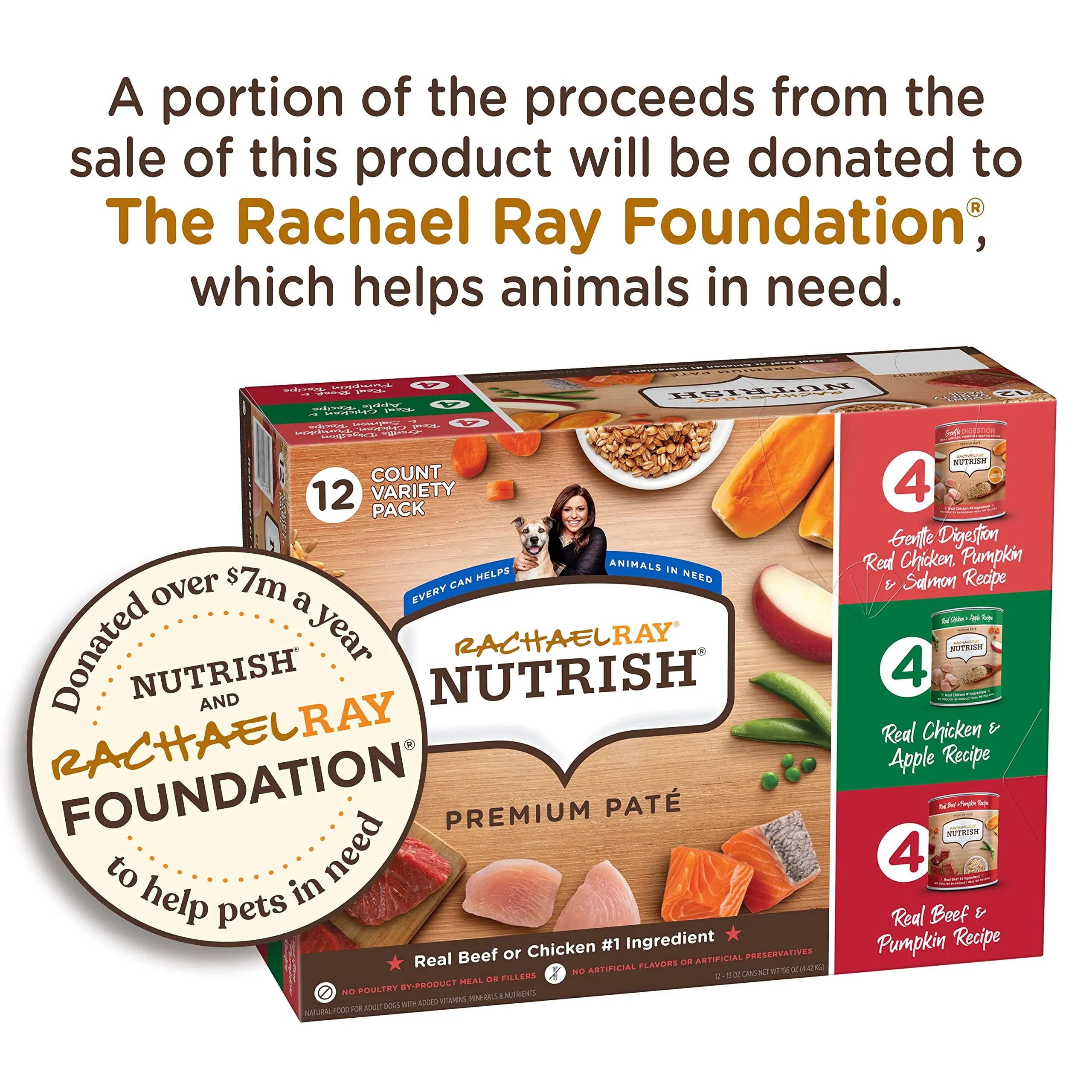 Rachael Ray Nutrish Chicken and Beef Wet Dog Food - Variety Pack - 13 Oz - 12 Count