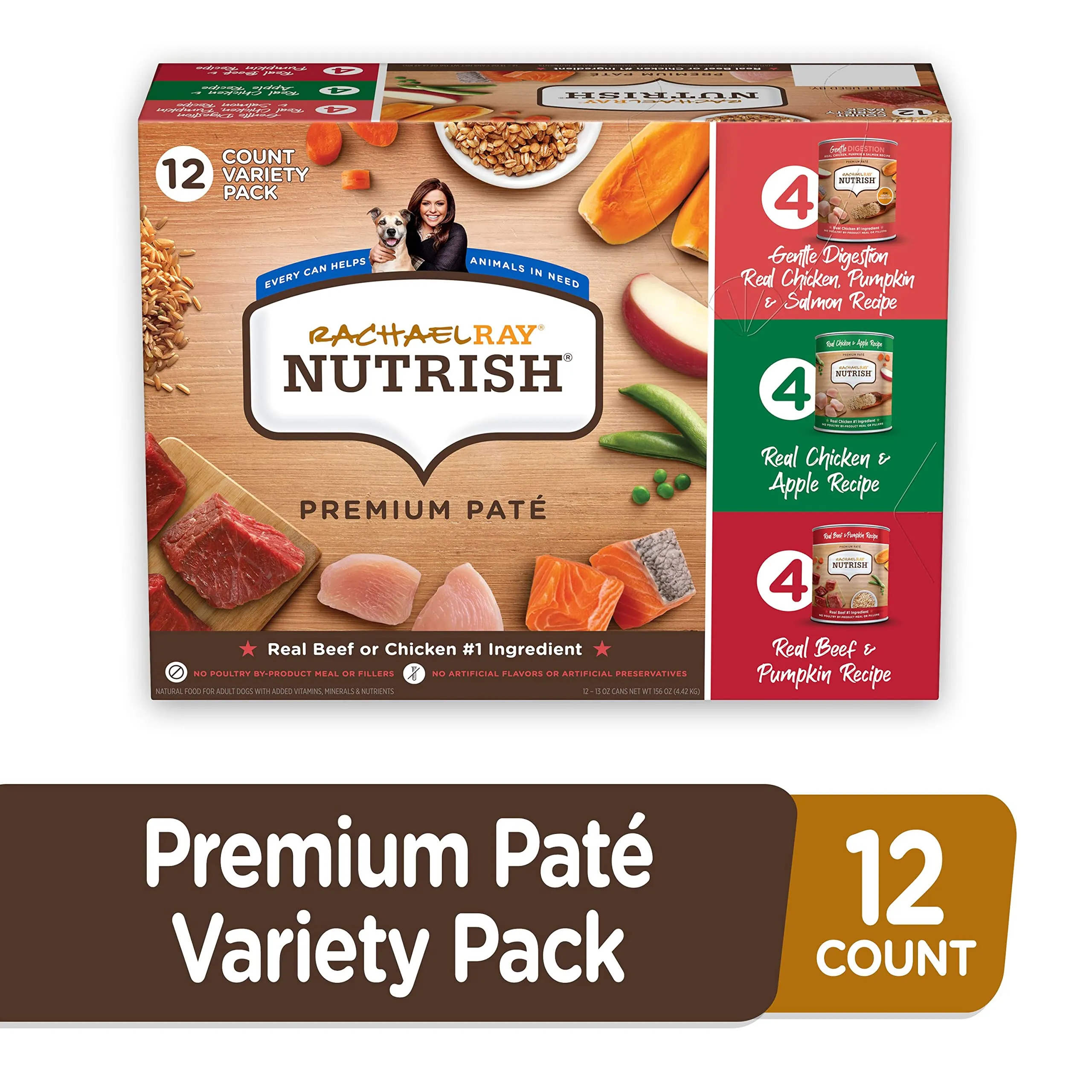 Rachael Ray Nutrish Chicken and Beef Wet Dog Food - Variety Pack - 13 Oz - 12 Count