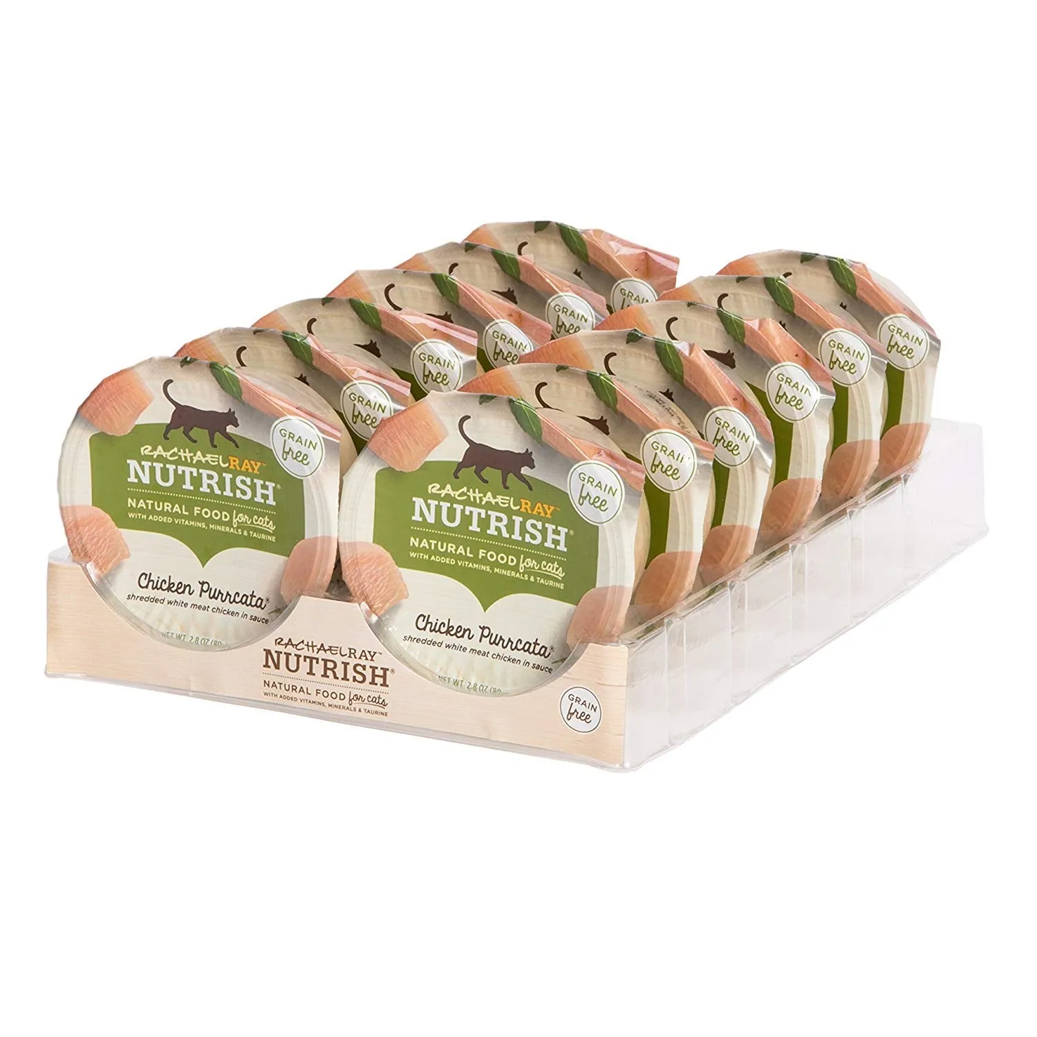 Rachael Ray Nutrish Chicken Purrcata Natural Grain-Free Wet Cat Food Trays - 2.8 Oz - Case of 12
