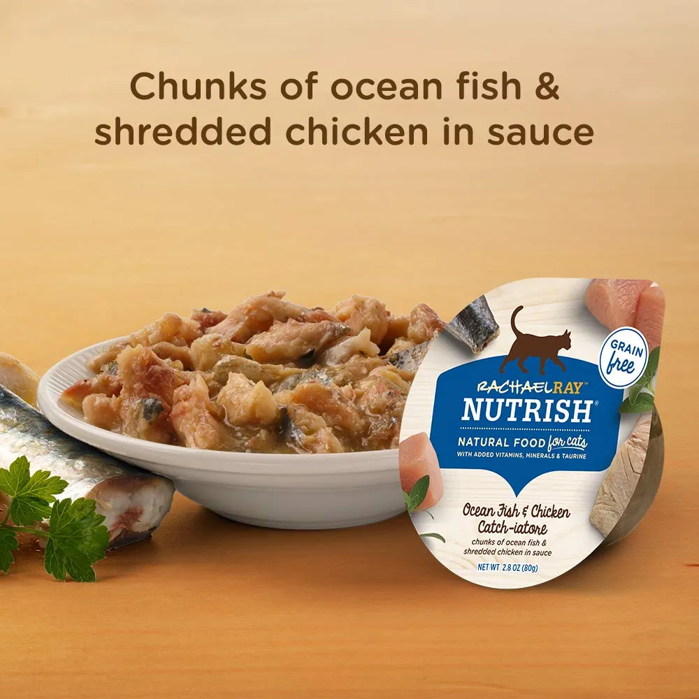 Rachael Ray Nutrish Grain-Free Oceanfish and Chicken Catch-iatore Recipe Wet Dog Food Trays - 2.8 Oz - Case of 24