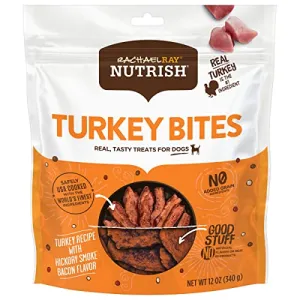 Rachael Ray Nutrish Hickory Smoked Turkey and Bacon Bites Jerky Dog Treats - 12 Oz