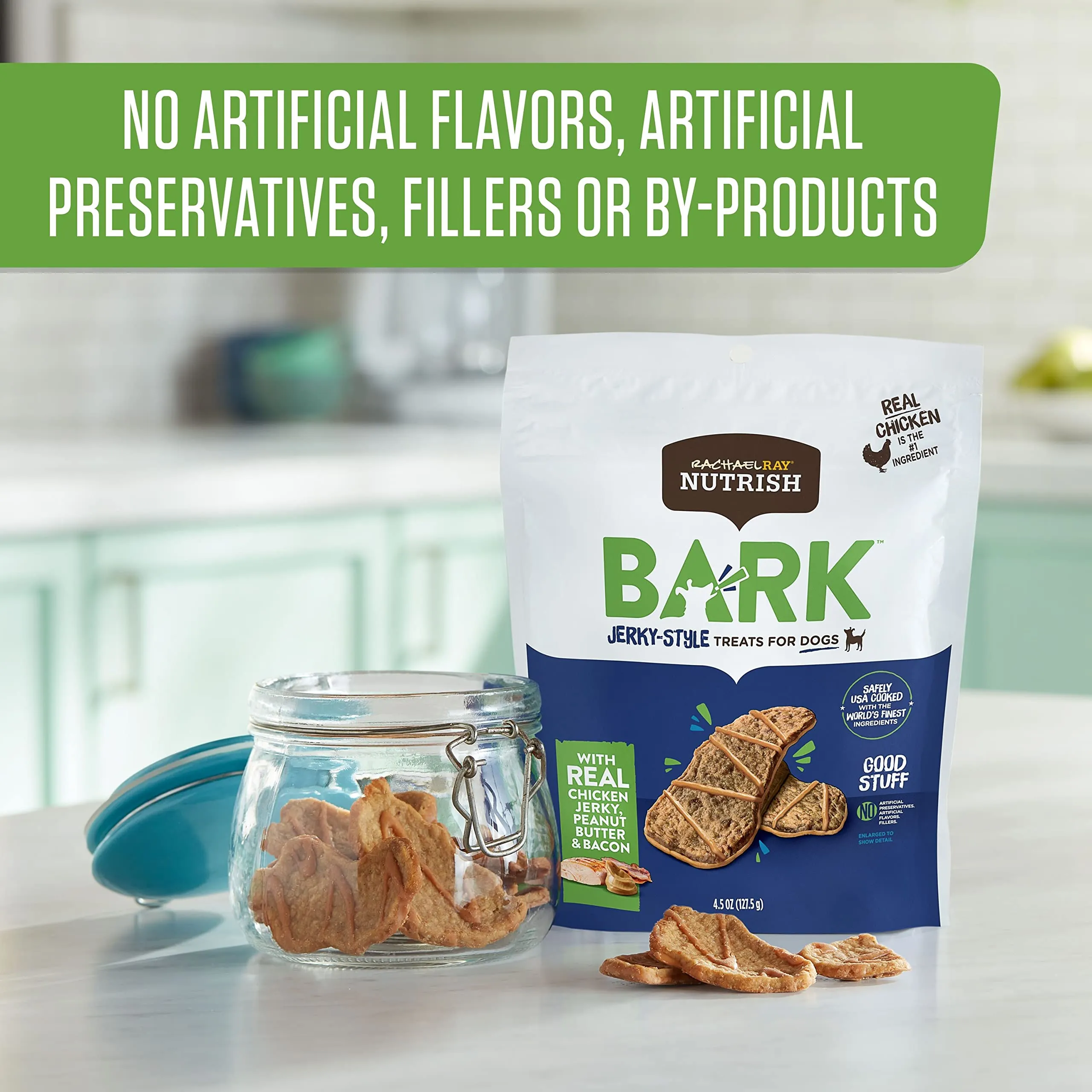 Rachael Ray Nutrish Jerky-Style Chicken Peanut Butter and Bacon Jerky Dog Treats - 4.5 Oz