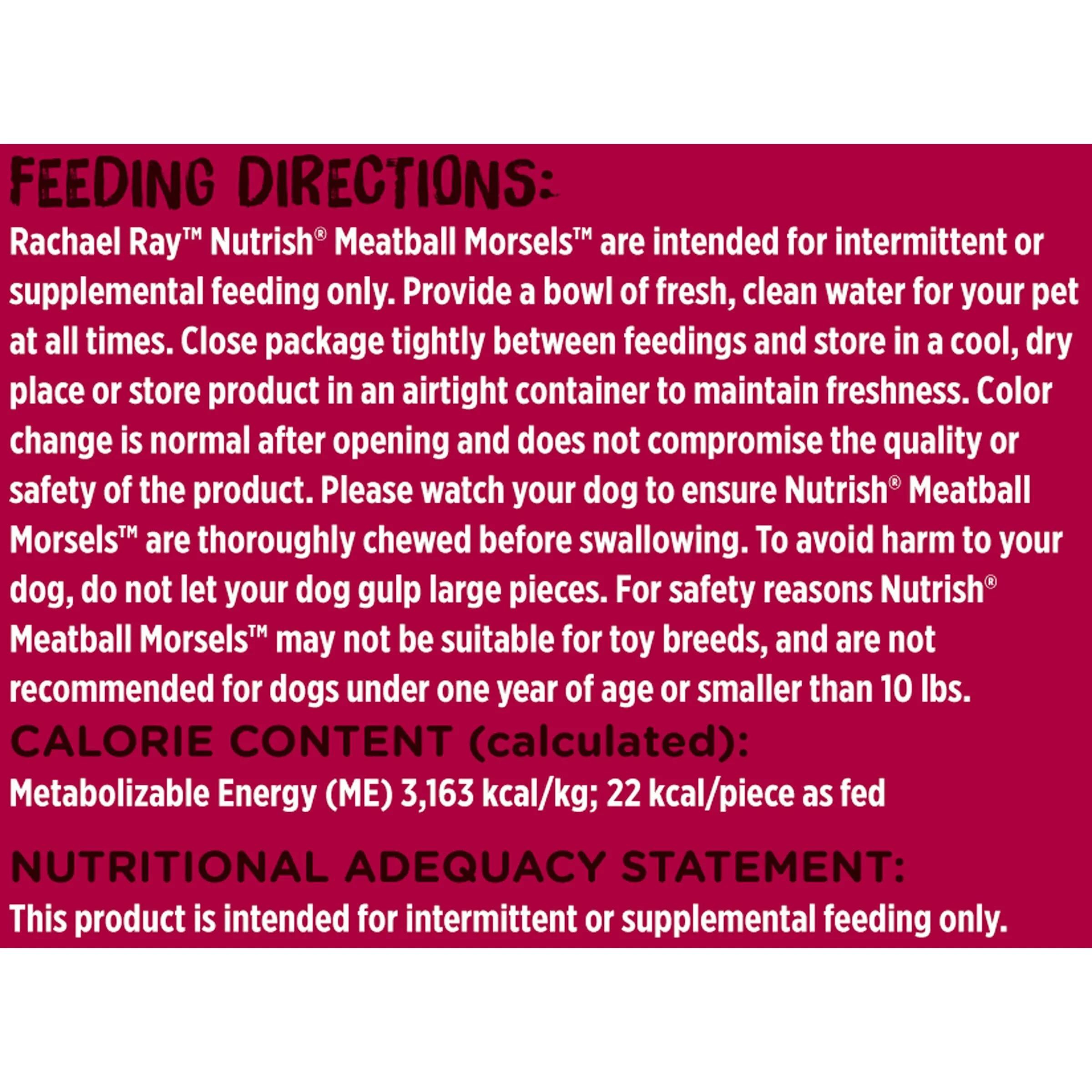 Rachael Ray Nutrish Meatball Morsals Chicken and Bacon Soft and Chewy Dog Treats - 12 Oz