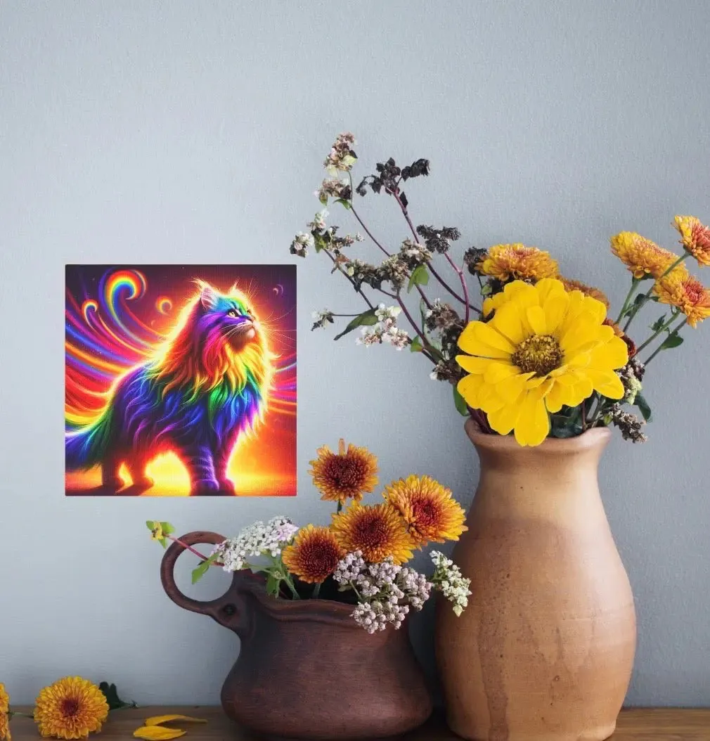 Rainbow Pride Cat- Wall Art Decor