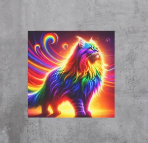 Rainbow Pride Cat- Wall Art Decor