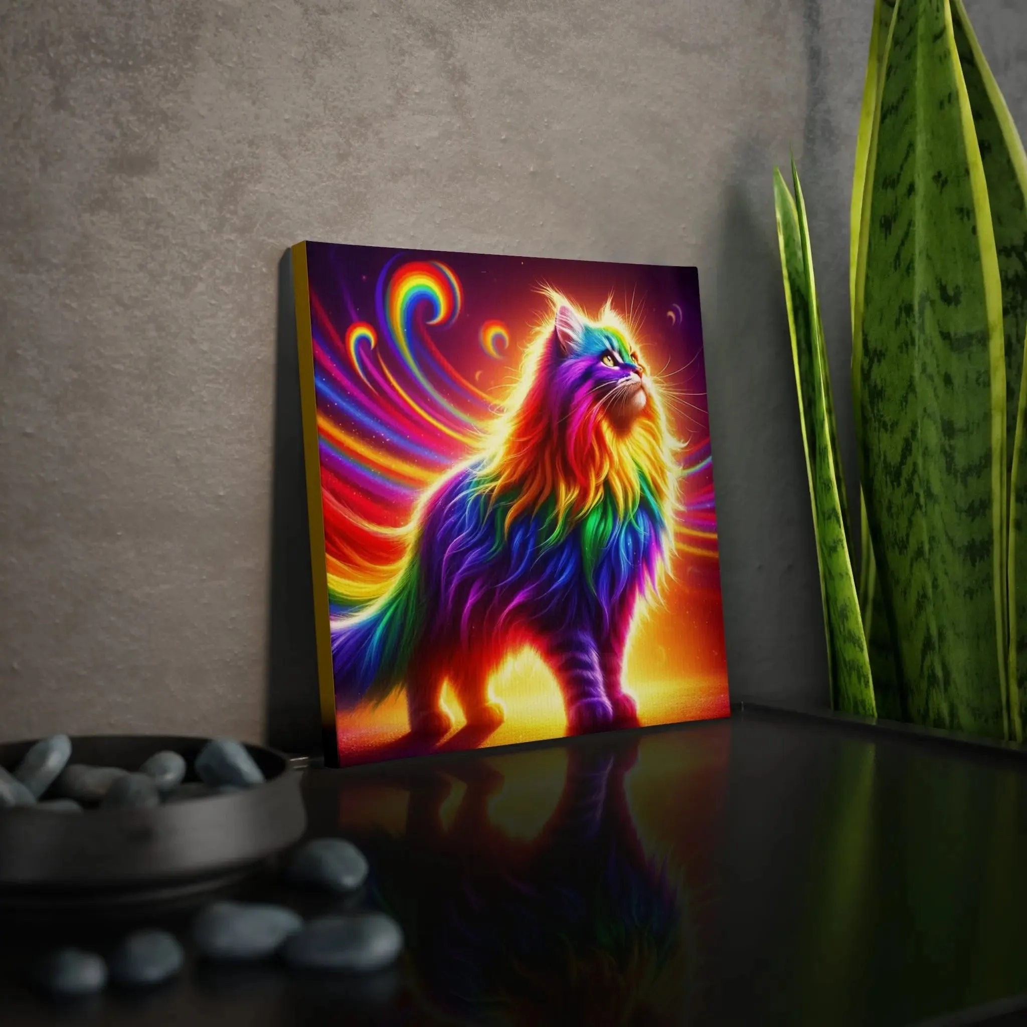 Rainbow Pride Cat- Wall Art Decor