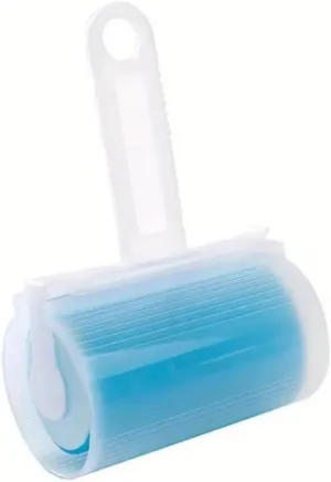 Reusable Sticky Pet Hair Remover Roller (Blue) Sticky Lint Roller, Reusable Washable Lint Roller Pet Hair Remover Cleaner for Clothes, Pet Hairs, Carseats