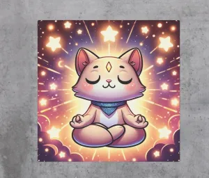 Star Cat Meditation - Wall Art Decor