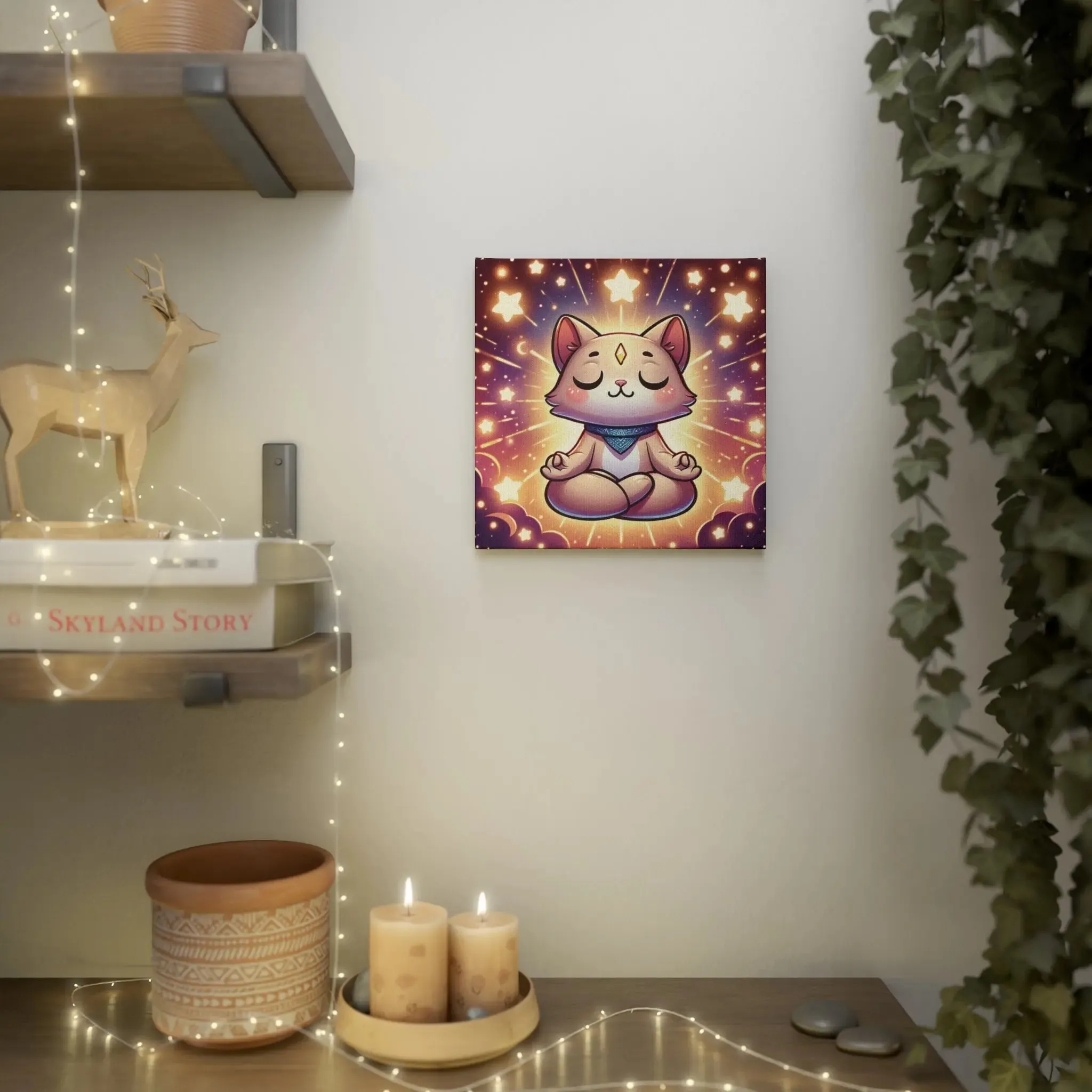 Star Cat Meditation - Wall Art Decor