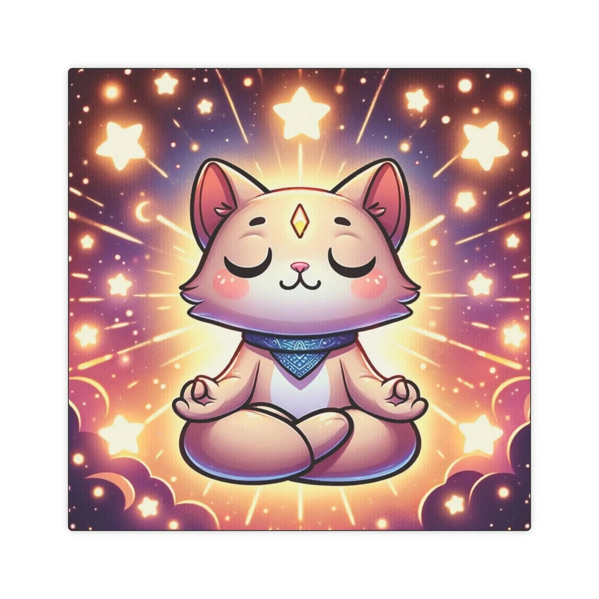 Star Cat Meditation - Wall Art Decor