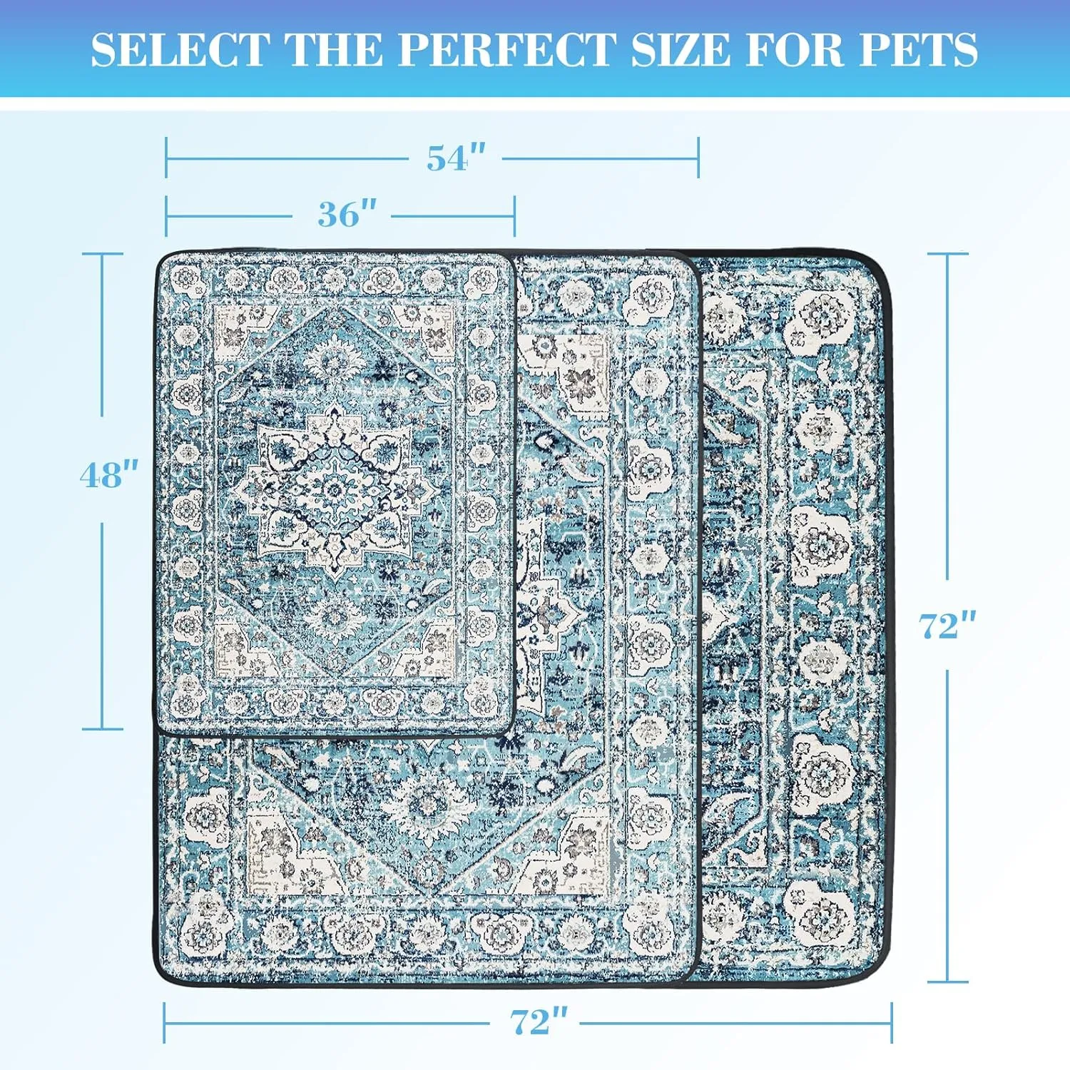 Thicken Washable Pee Pads for Dogs, 2 Pack Waterproof Reusable Pee Pads for Dogs36"x48" Super Absorbent Leakproof Dog Pads, Non-Slip Potty Pads for Floor, Crate, Couch, Whelping Pads Pet Supplies