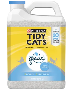 Tidy Cats With Glade, Clear Springs, Clumping Cat Litter, 20-lb Jug