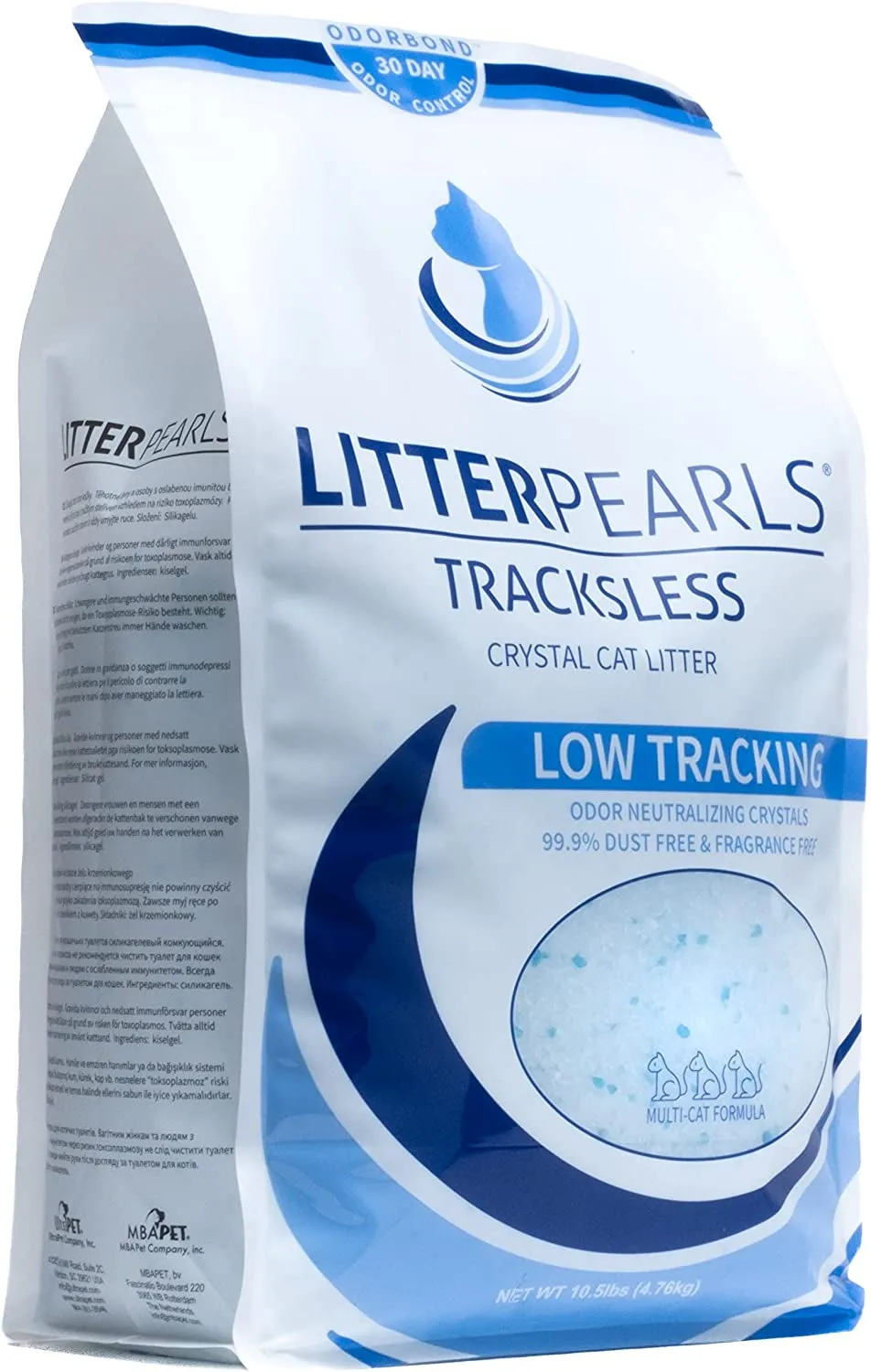 Unscented Non-Clumping Crystal Cat Litter with Odorbond