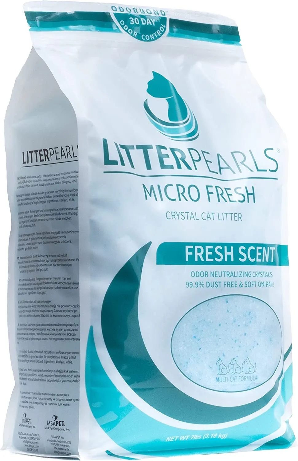 Unscented Non-Clumping Crystal Cat Litter with Odorbond