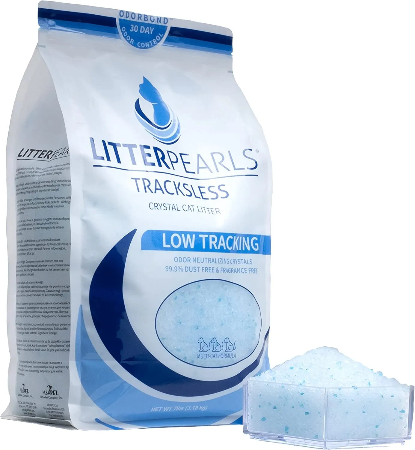 Unscented Non-Clumping Crystal Cat Litter with Odorbond