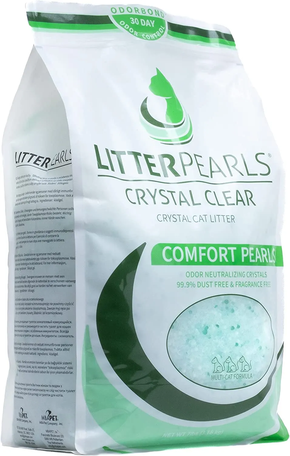 Unscented Non-Clumping Crystal Cat Litter with Odorbond
