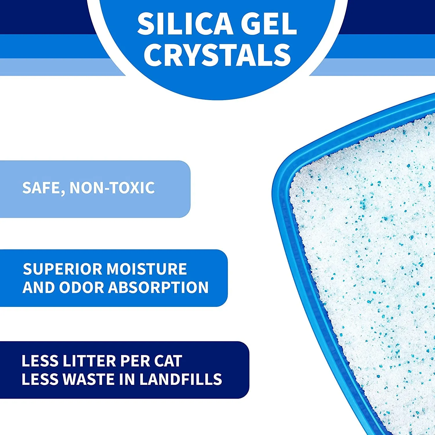 Unscented Non-Clumping Crystal Cat Litter with Odorbond