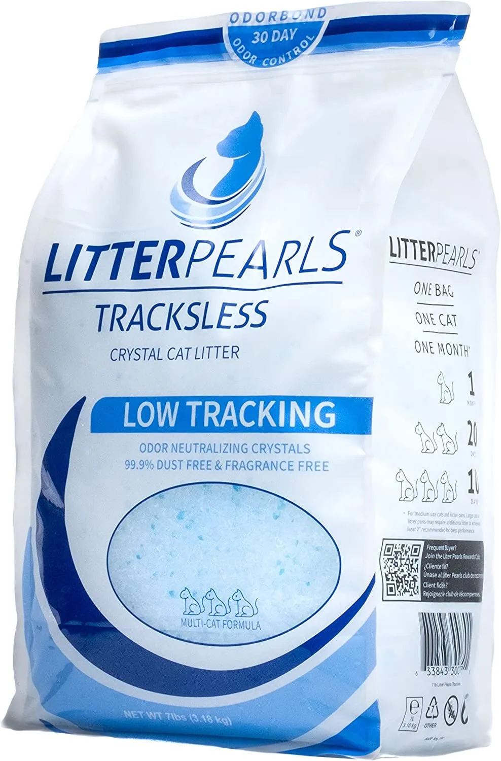 Unscented Non-Clumping Crystal Cat Litter with Odorbond