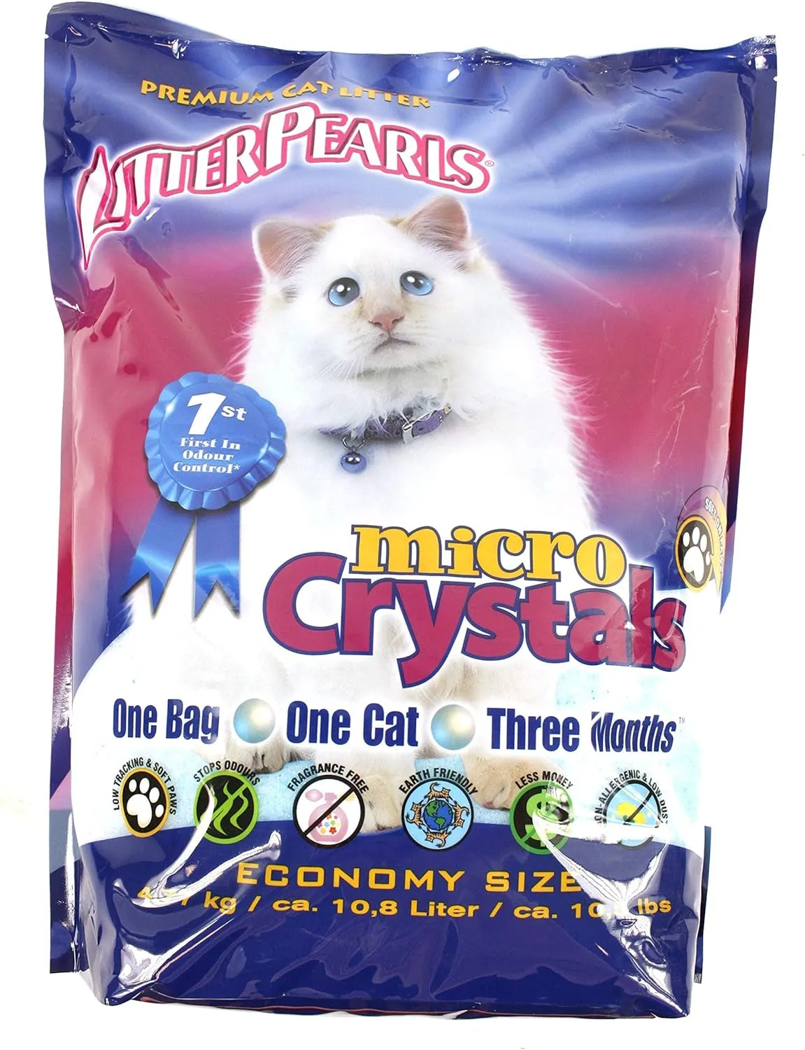 Unscented Non-Clumping Crystal Cat Litter with Odorbond
