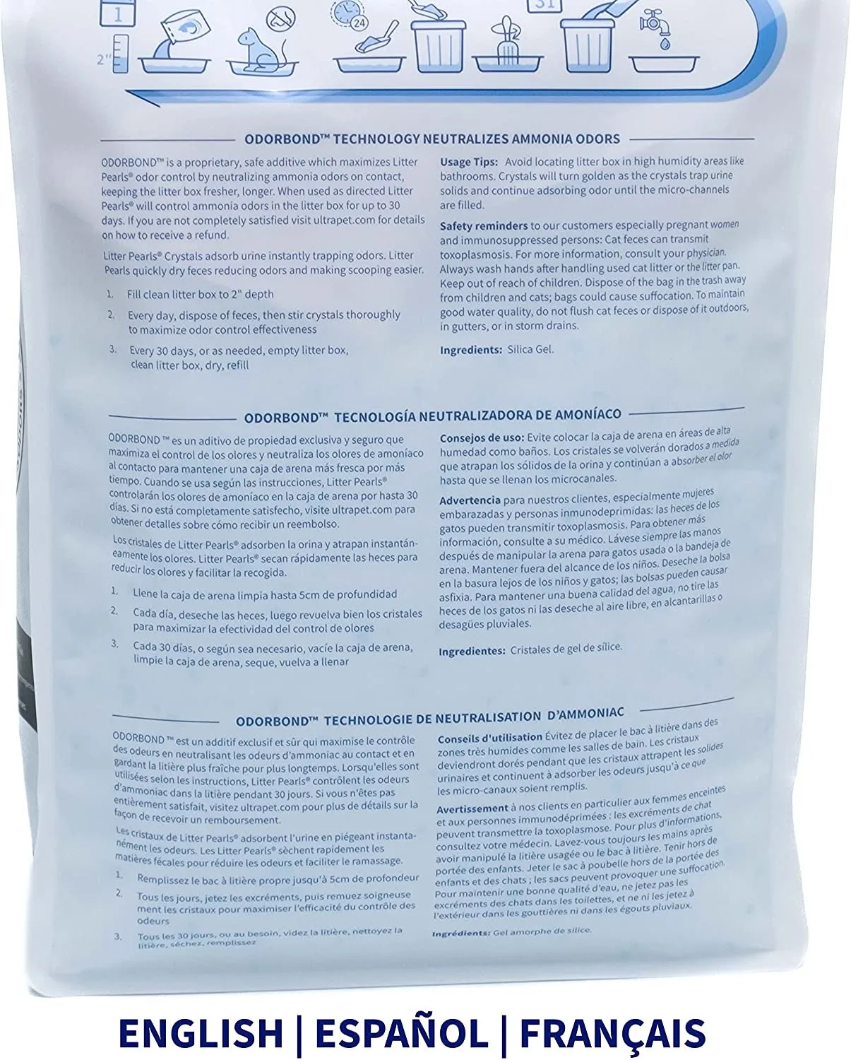 Unscented Non-Clumping Crystal Cat Litter with Odorbond