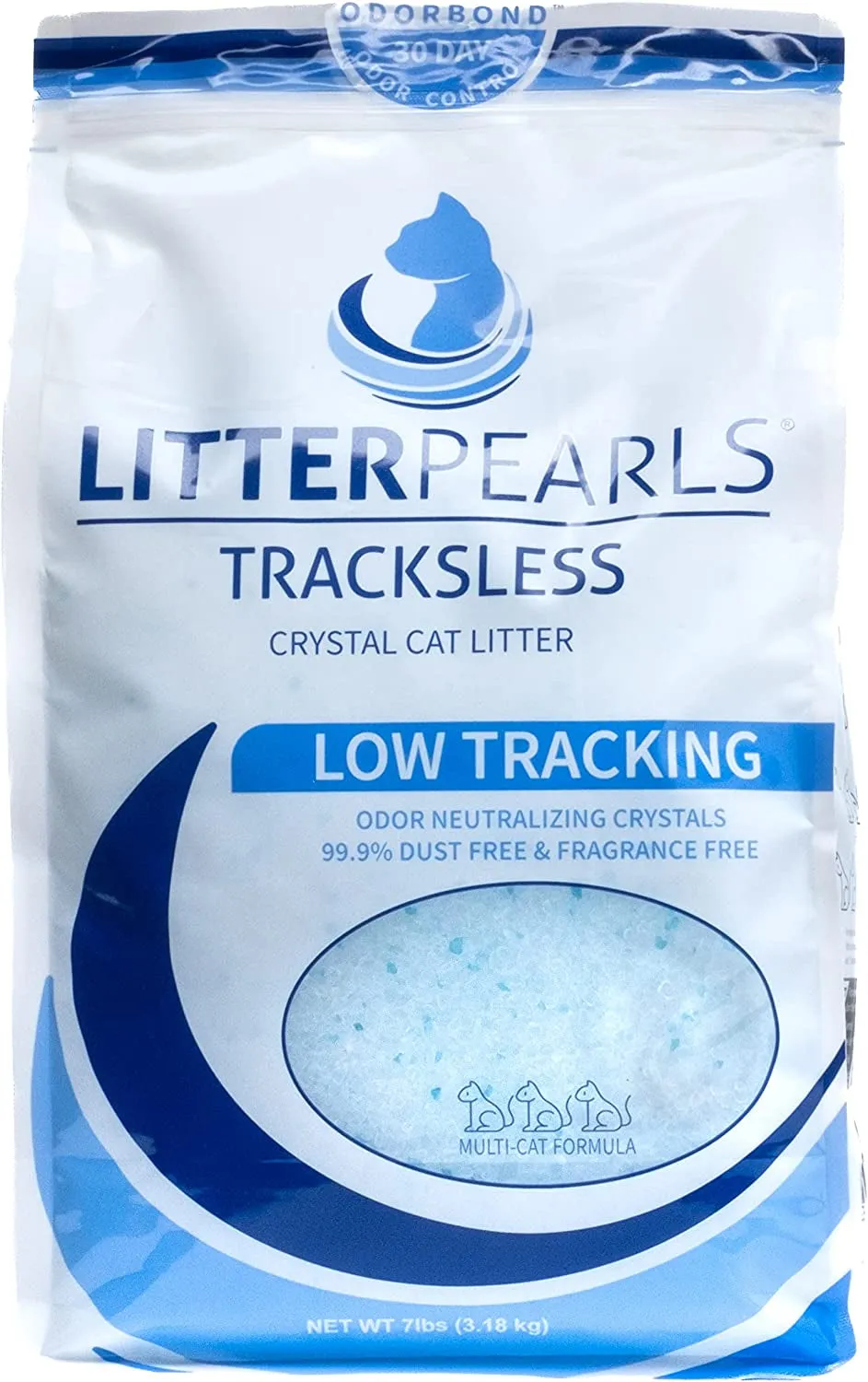 Unscented Non-Clumping Crystal Cat Litter with Odorbond