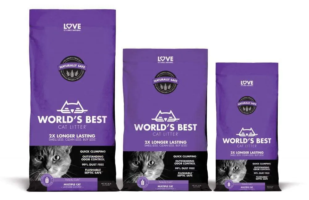 World’s Best Cat Litter Lavender Scented Multiple Cat Clumping Formula Cat Litter