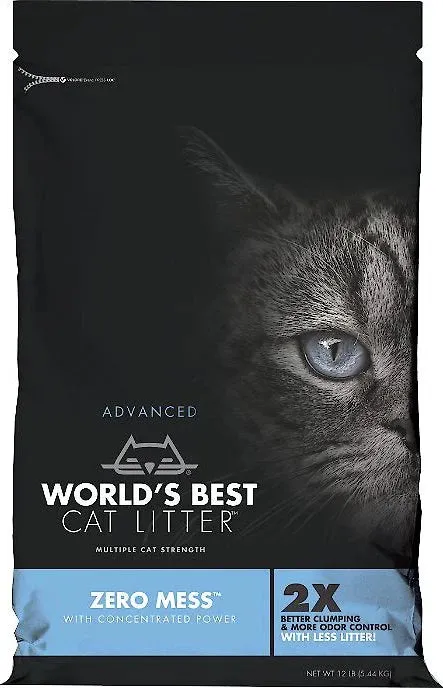 World's Best Cat Litter Zero Mess™ Unscented, Cat Litter, 24-lb Bag