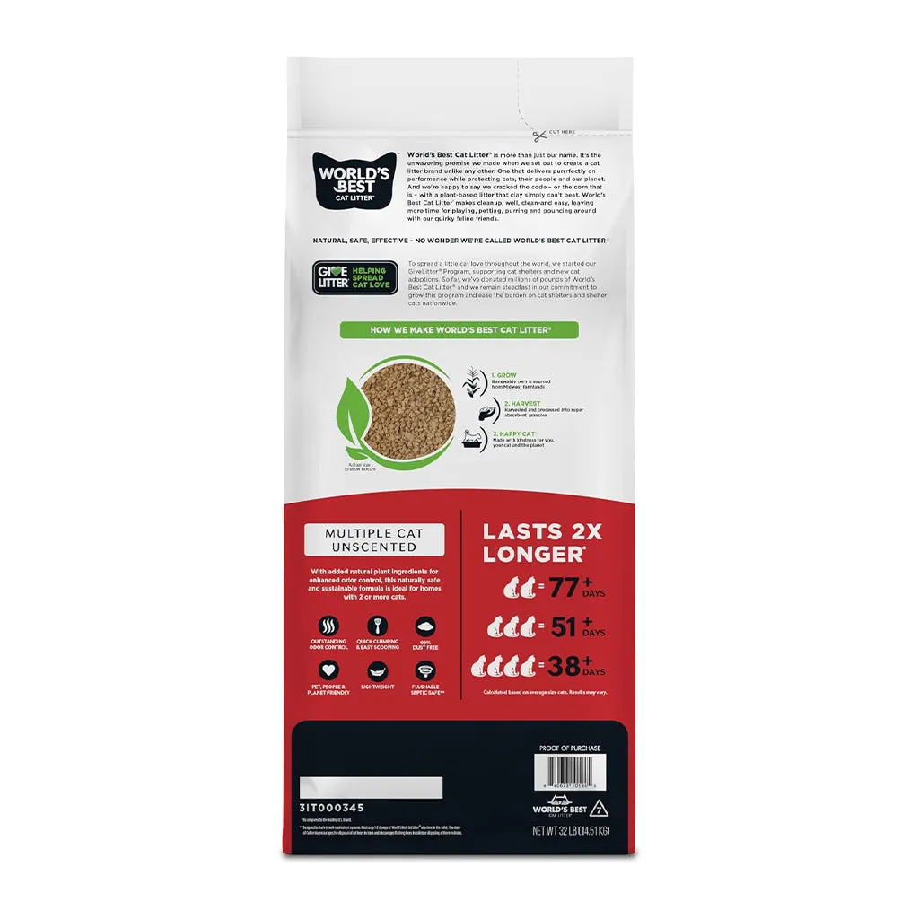 World's Best Multi-Cat Unscented Litter