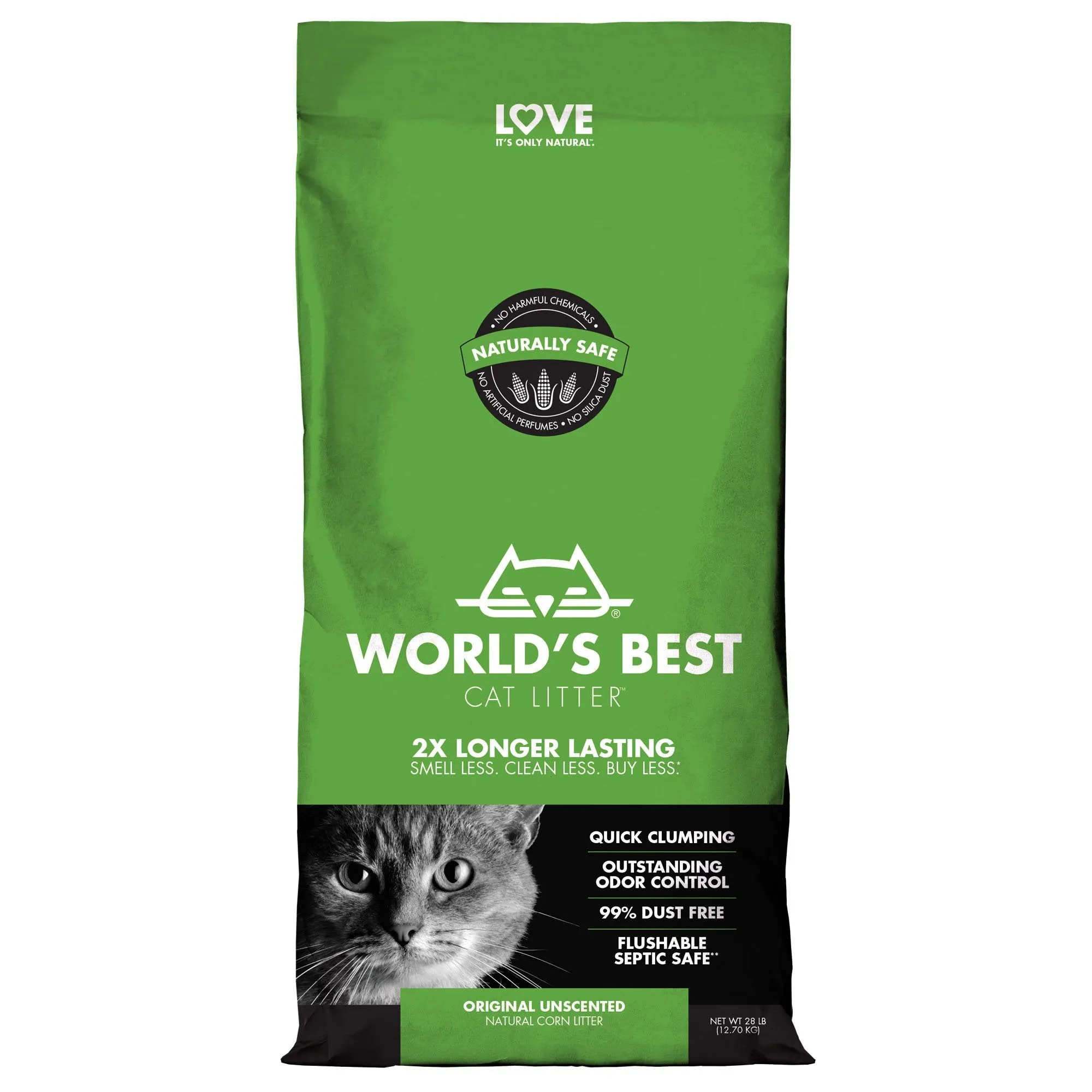 Worlds Best Original Unscented Clumping Cat Litter 12.7kg^^^
